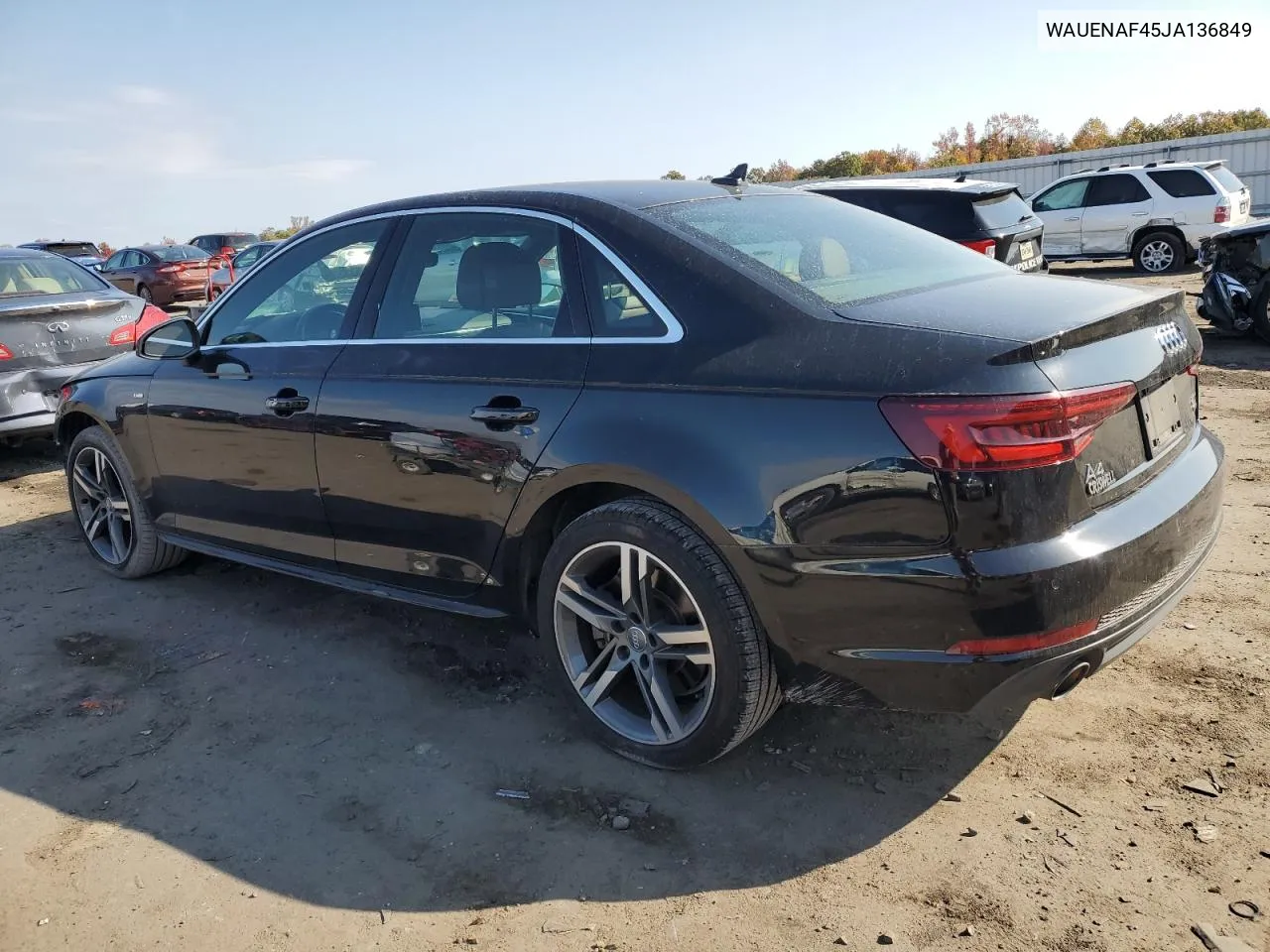 2018 Audi A4 Premium Plus VIN: WAUENAF45JA136849 Lot: 77654414