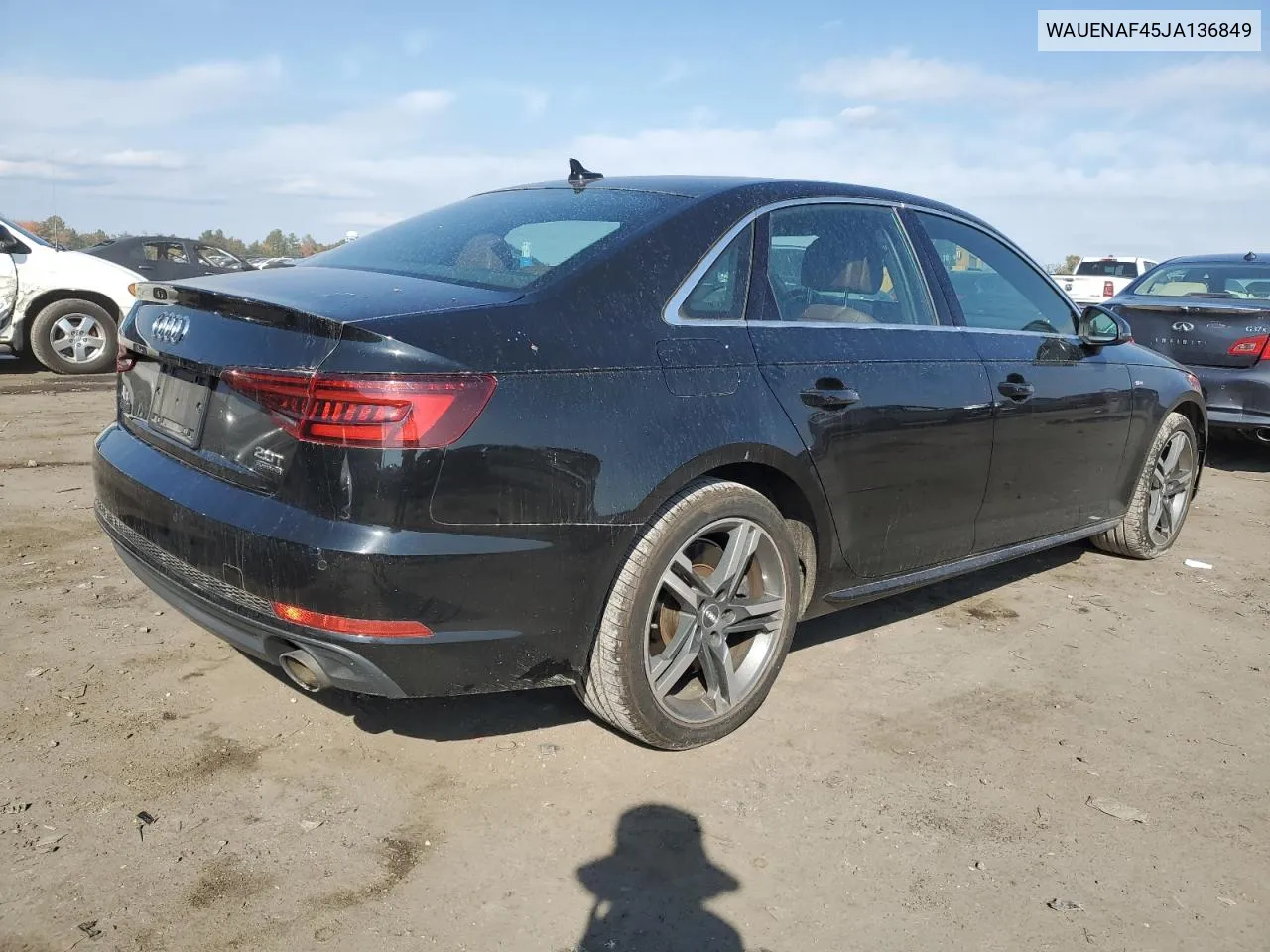 2018 Audi A4 Premium Plus VIN: WAUENAF45JA136849 Lot: 77654414