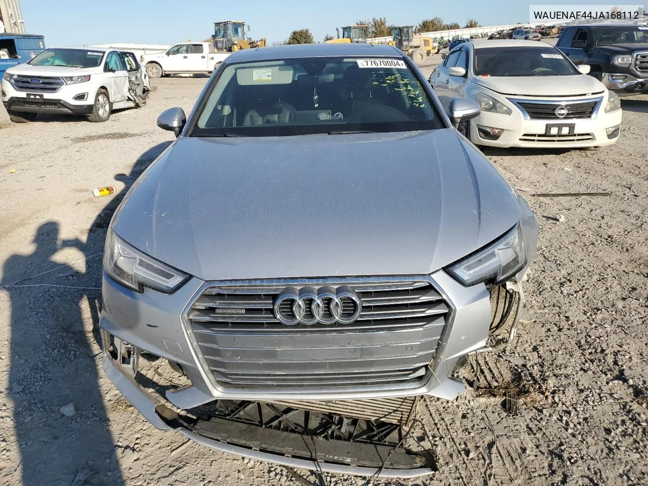 2018 Audi A4 Premium Plus VIN: WAUENAF44JA168112 Lot: 77670004