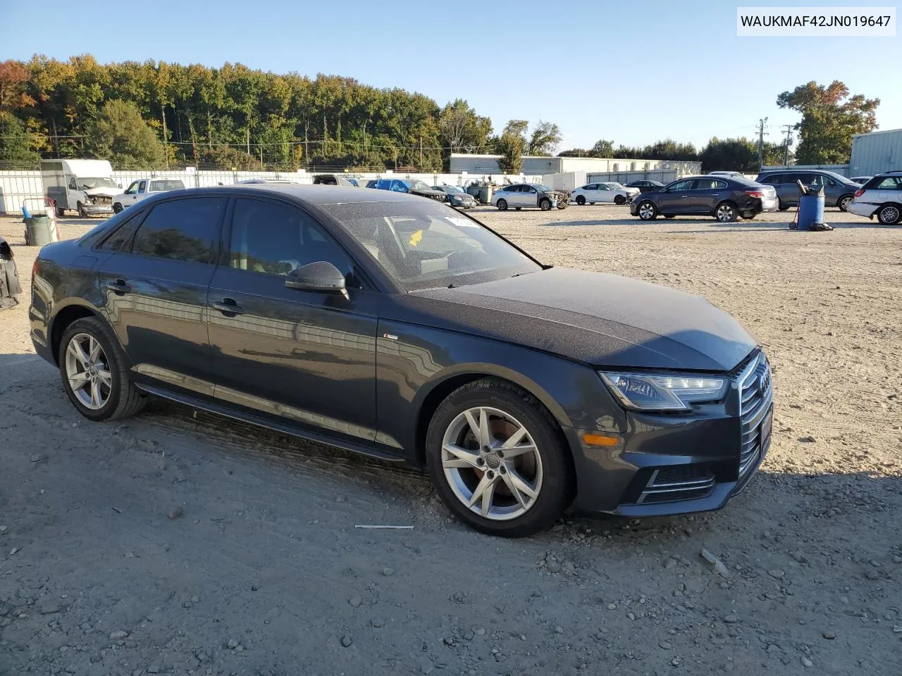 2018 Audi A4 Premium VIN: WAUKMAF42JN019647 Lot: 77813624