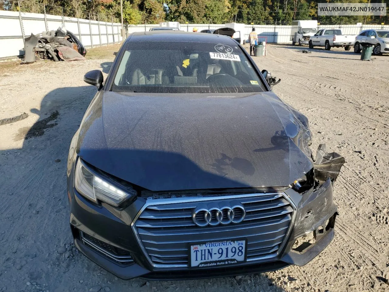 2018 Audi A4 Premium VIN: WAUKMAF42JN019647 Lot: 77813624