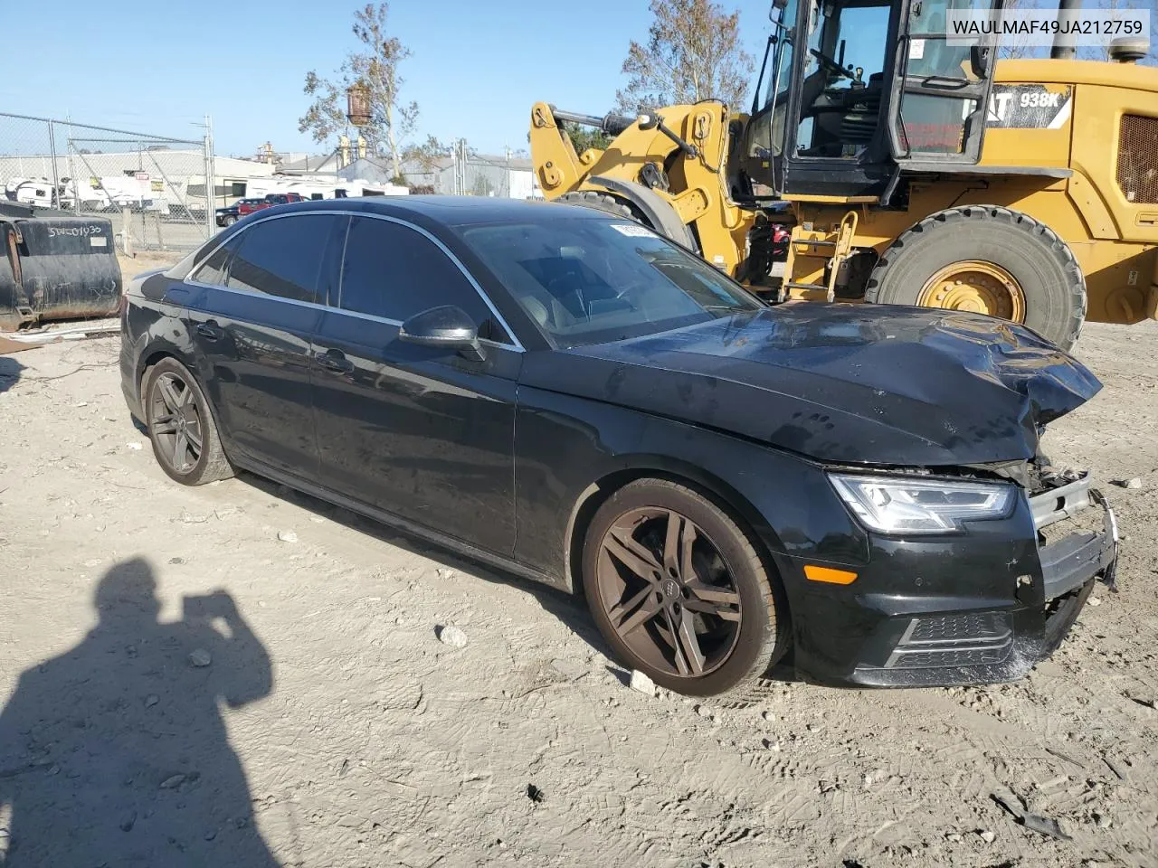 2018 Audi A4 Premium Plus VIN: WAULMAF49JA212759 Lot: 78197234