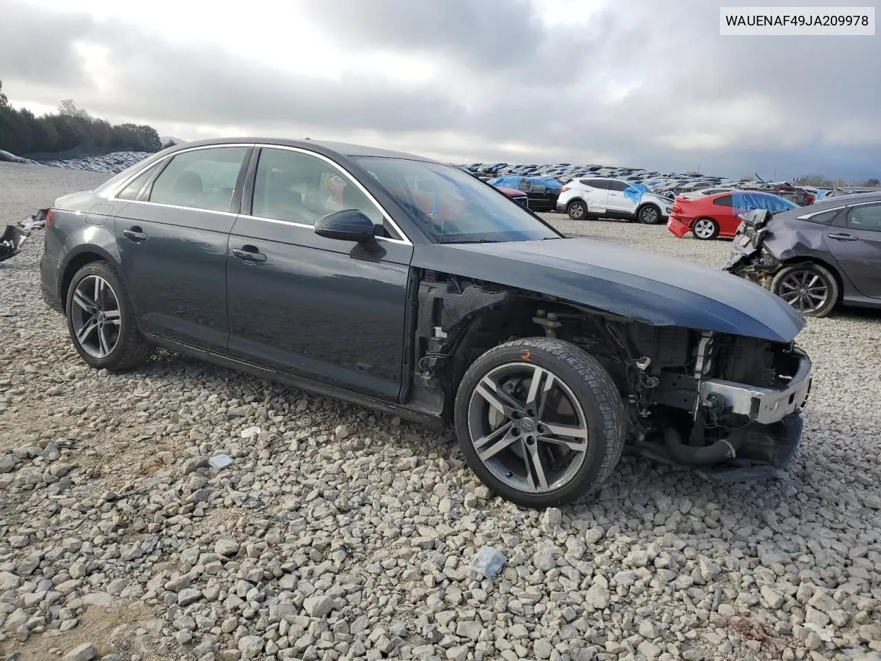 2018 Audi A4 Premium Plus VIN: WAUENAF49JA209978 Lot: 79514804