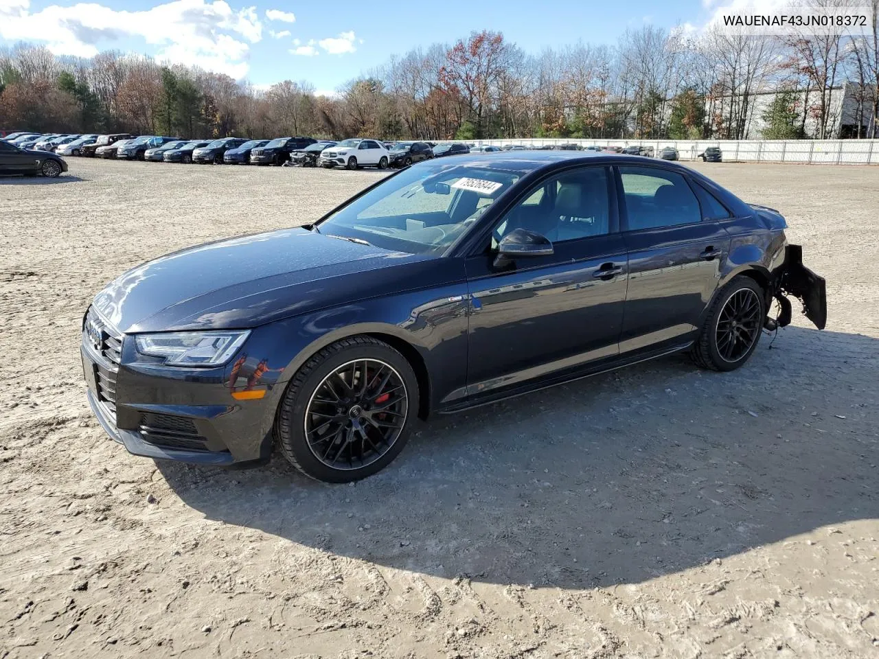 2018 Audi A4 Premium Plus VIN: WAUENAF43JN018372 Lot: 79526844