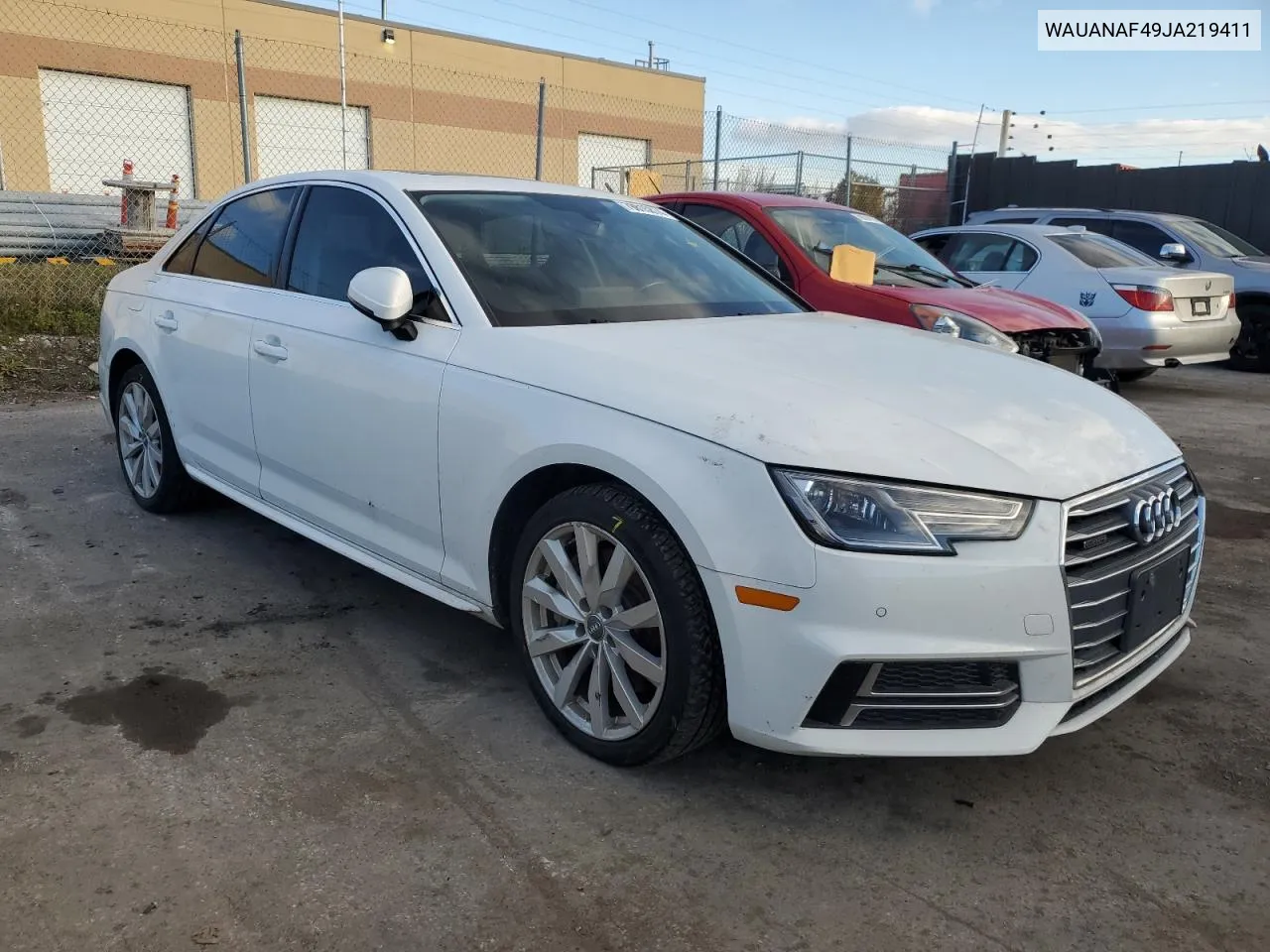 2018 Audi A4 Komfort VIN: WAUANAF49JA219411 Lot: 79815874