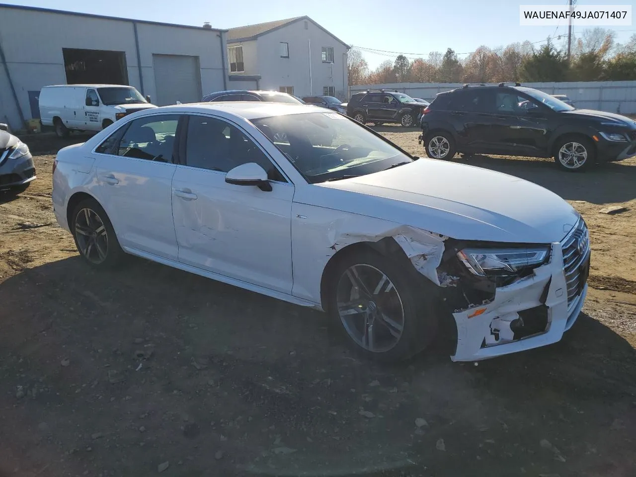 2018 Audi A4 Premium Plus VIN: WAUENAF49JA071407 Lot: 80217394