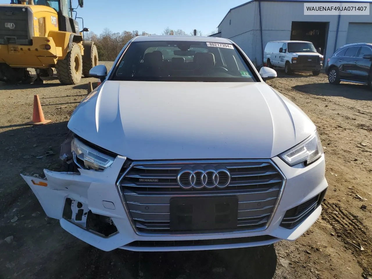 2018 Audi A4 Premium Plus VIN: WAUENAF49JA071407 Lot: 80217394