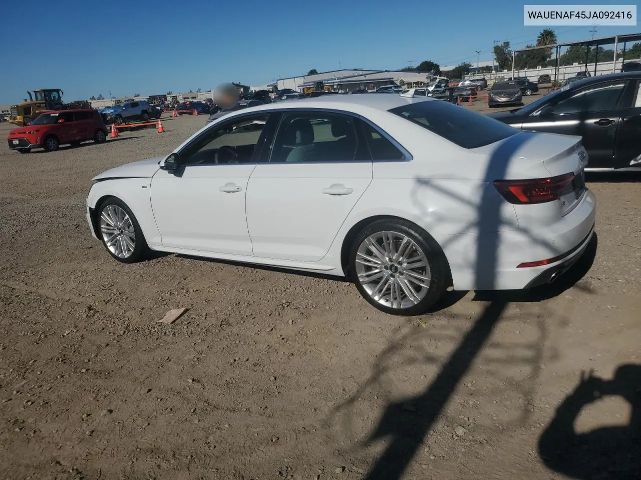 2018 Audi A4 Premium Plus VIN: WAUENAF45JA092416 Lot: 80477684