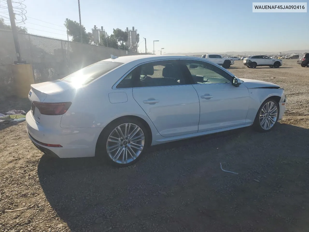 2018 Audi A4 Premium Plus VIN: WAUENAF45JA092416 Lot: 80477684