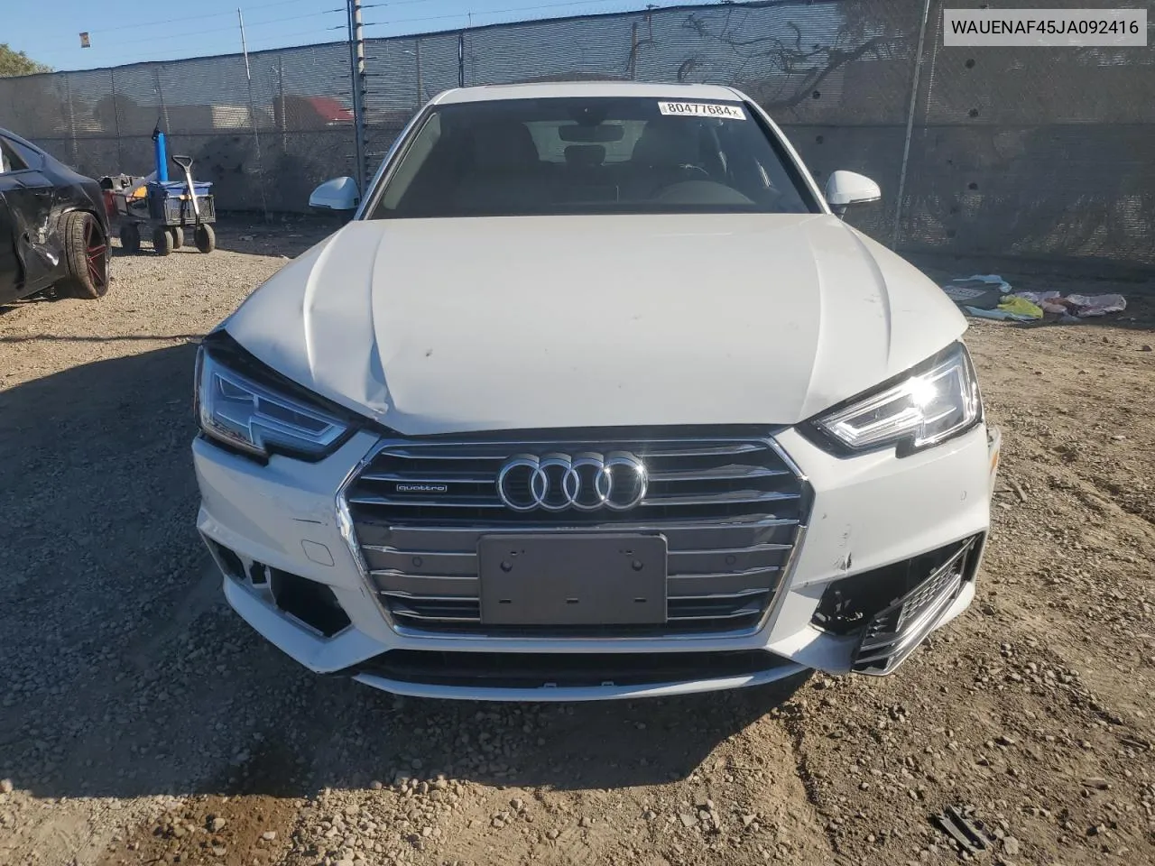 2018 Audi A4 Premium Plus VIN: WAUENAF45JA092416 Lot: 80477684