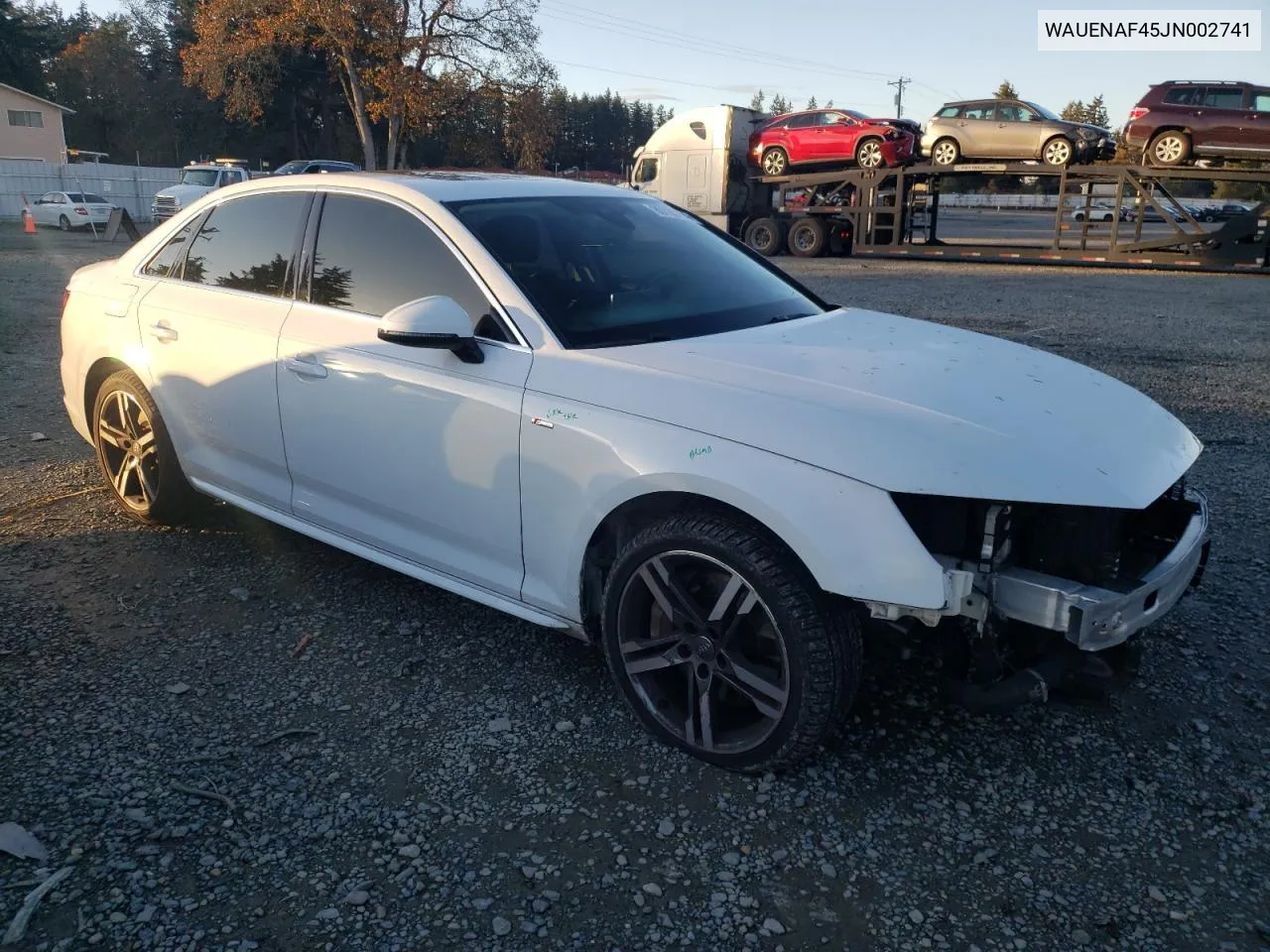 2018 Audi A4 Premium Plus VIN: WAUENAF45JN002741 Lot: 80795794