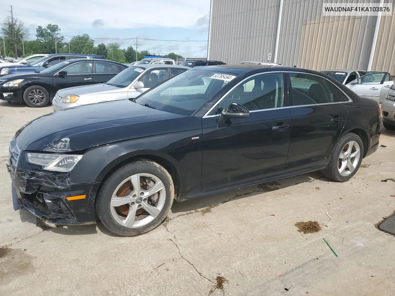 WAUDNAF41KA103876 2019 Audi A4 Premium