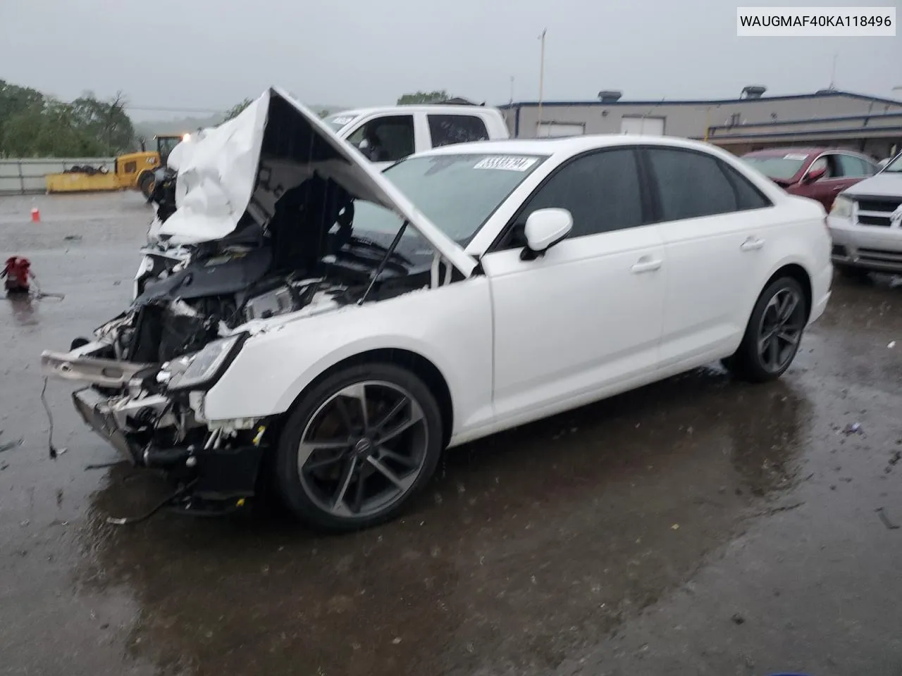 WAUGMAF40KA118496 2019 Audi A4 Premium