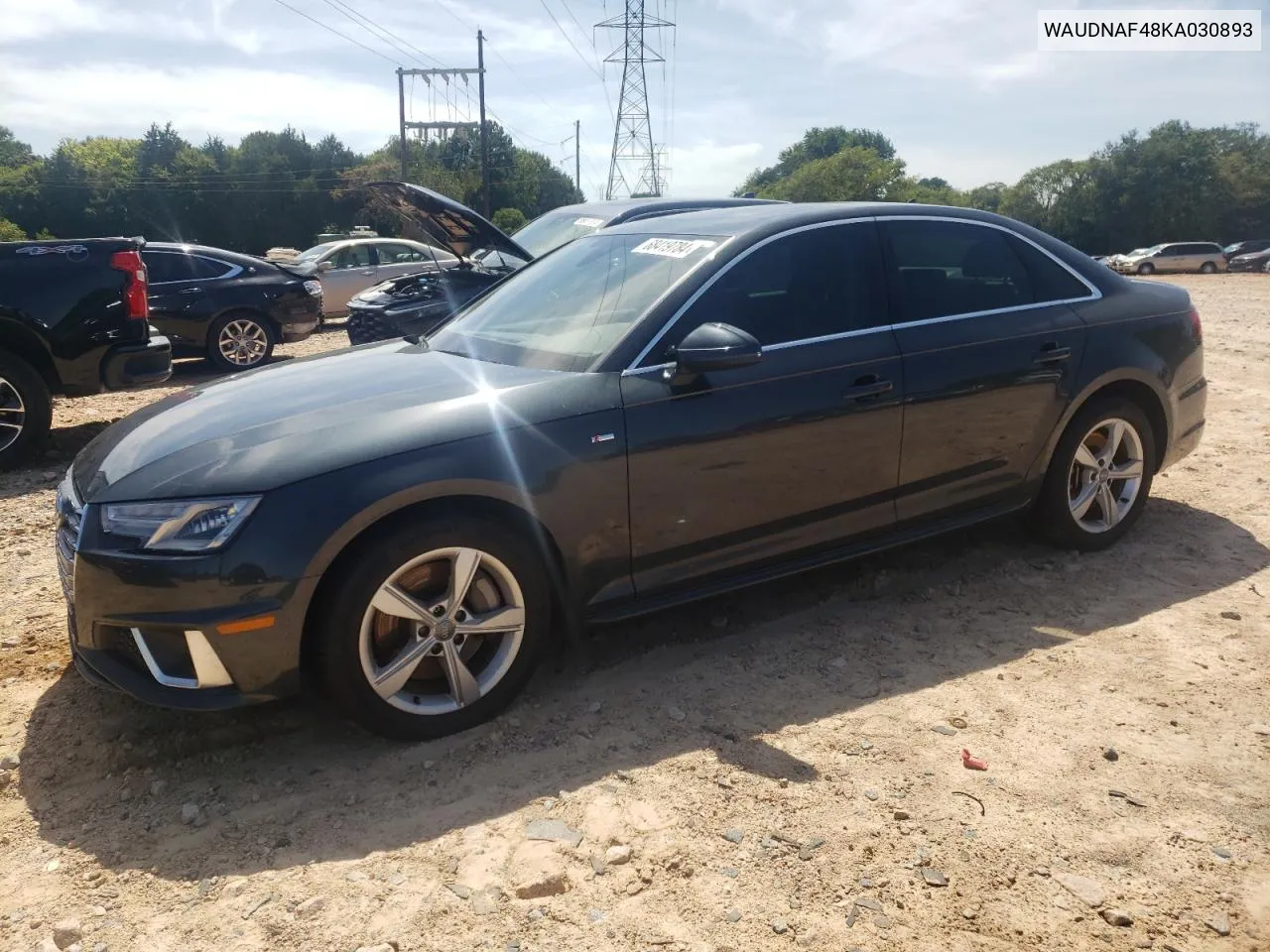 WAUDNAF48KA030893 2019 Audi A4 Premium