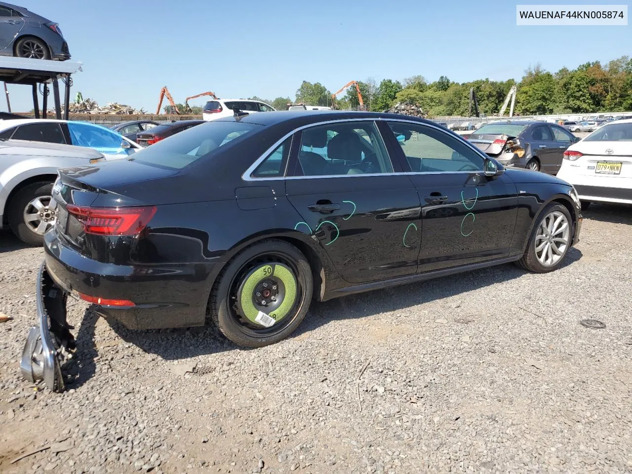 2019 Audi A4 Premium Plus VIN: WAUENAF44KN005874 Lot: 69576024