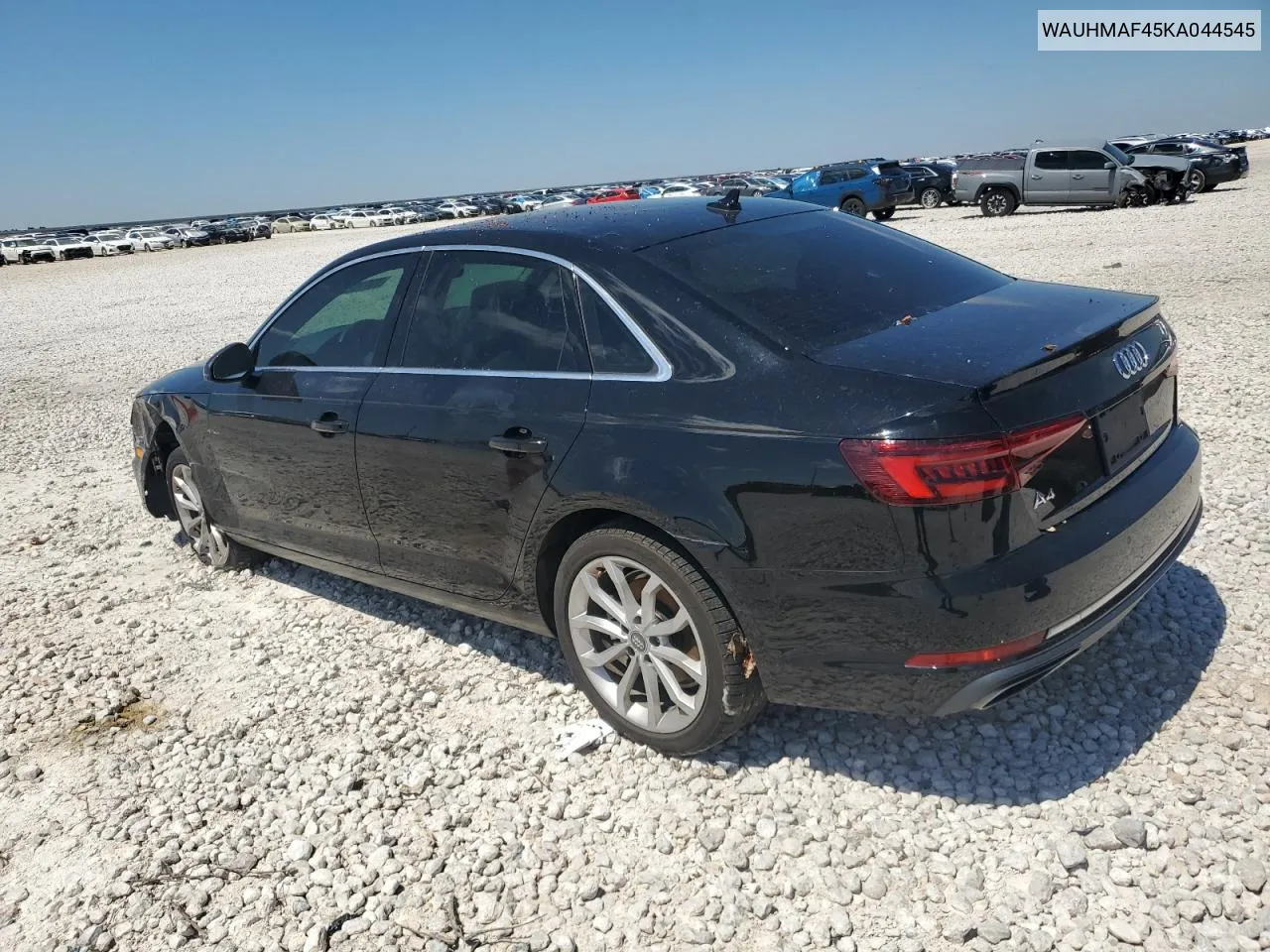 2019 Audi A4 Premium Plus VIN: WAUHMAF45KA044545 Lot: 70015284