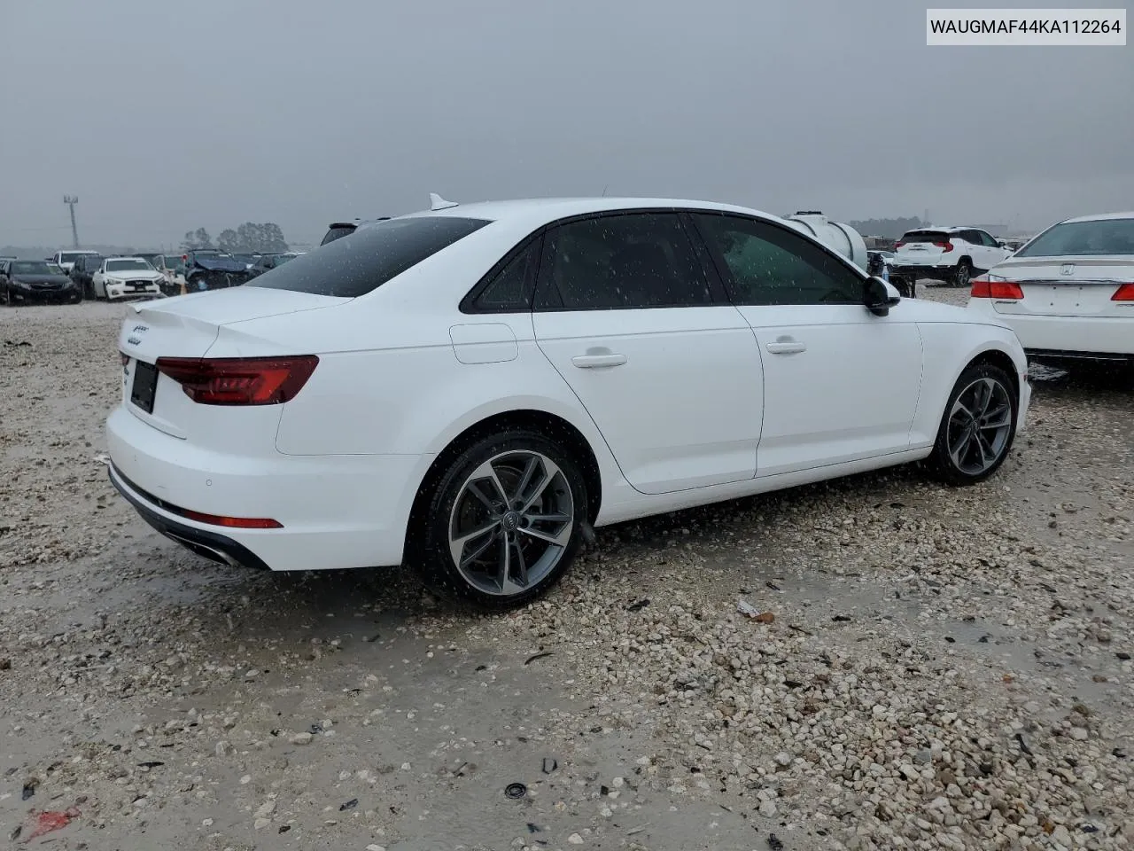 2019 Audi A4 Premium VIN: WAUGMAF44KA112264 Lot: 70318854