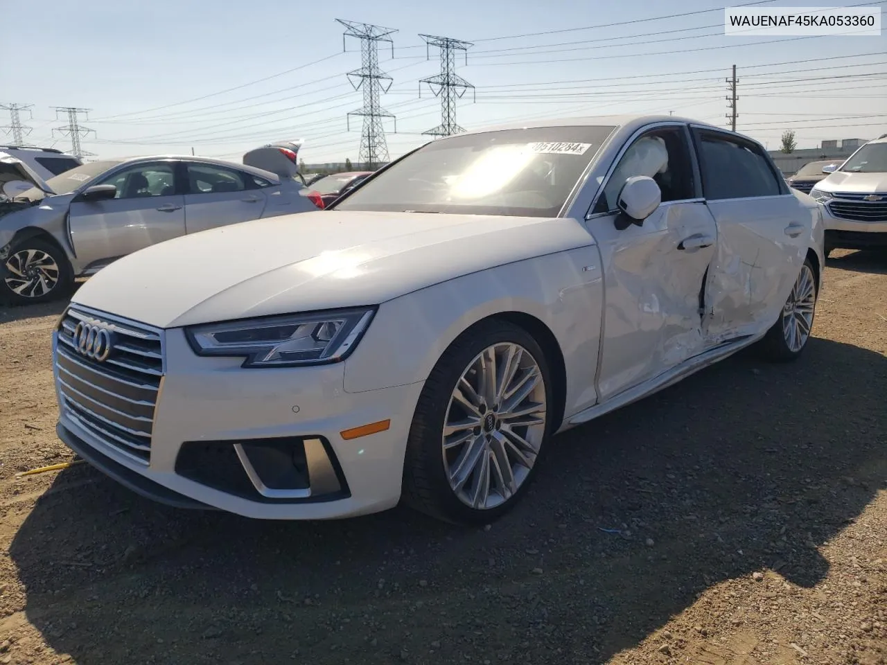 2019 Audi A4 Premium Plus VIN: WAUENAF45KA053360 Lot: 70510284