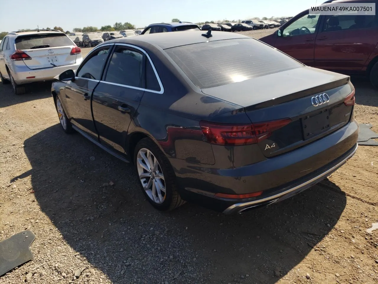 2019 Audi A4 Premium Plus VIN: WAUENAF49KA007501 Lot: 71586044