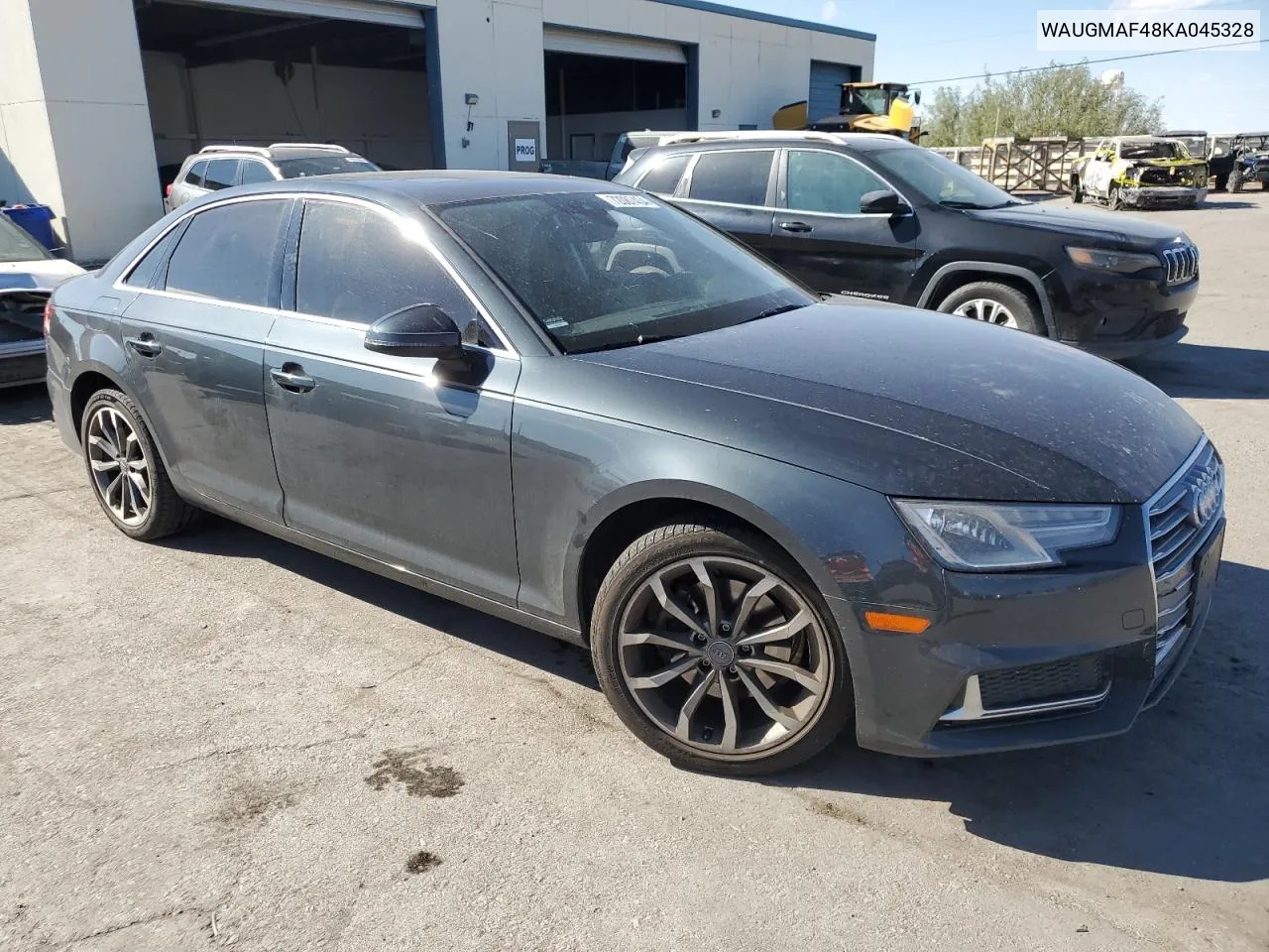 2019 Audi A4 Premium VIN: WAUGMAF48KA045328 Lot: 72087434