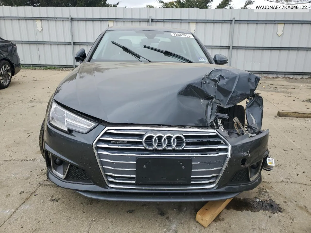 WAUDNAF47KA040122 2019 Audi A4 Premium