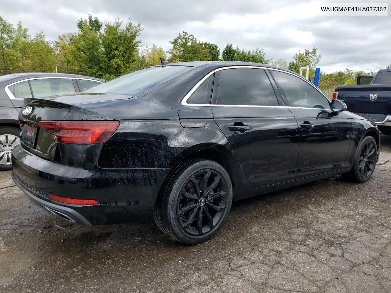 WAUGMAF41KA037362 2019 Audi A4 Premium