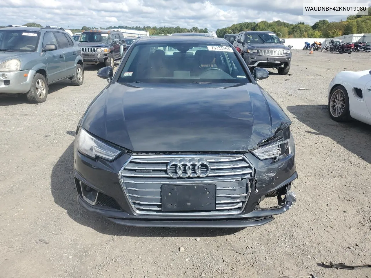 2019 Audi A4 Premium VIN: WAUDNBF42KN019080 Lot: 73334564