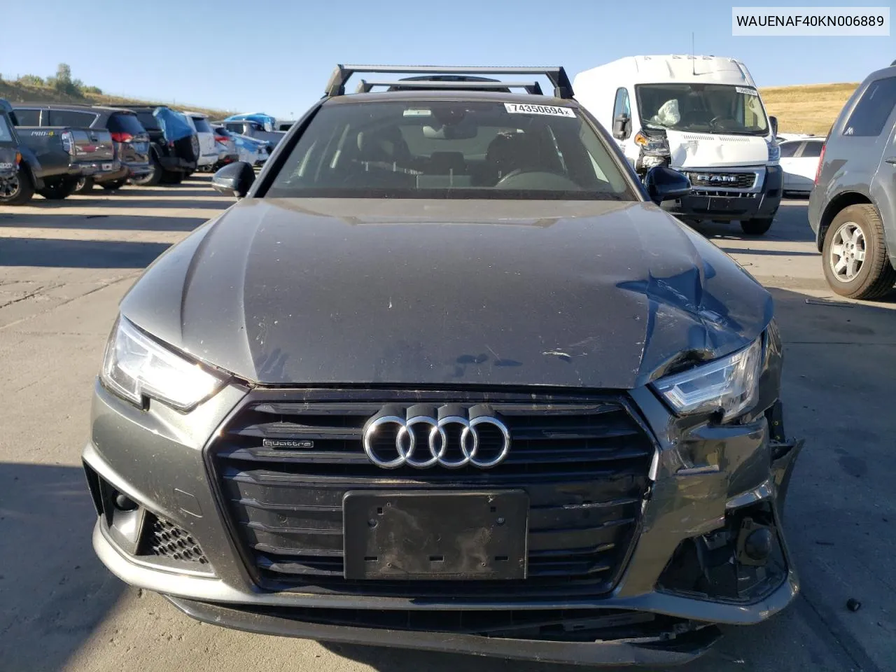 2019 Audi A4 Premium Plus VIN: WAUENAF40KN006889 Lot: 74350694