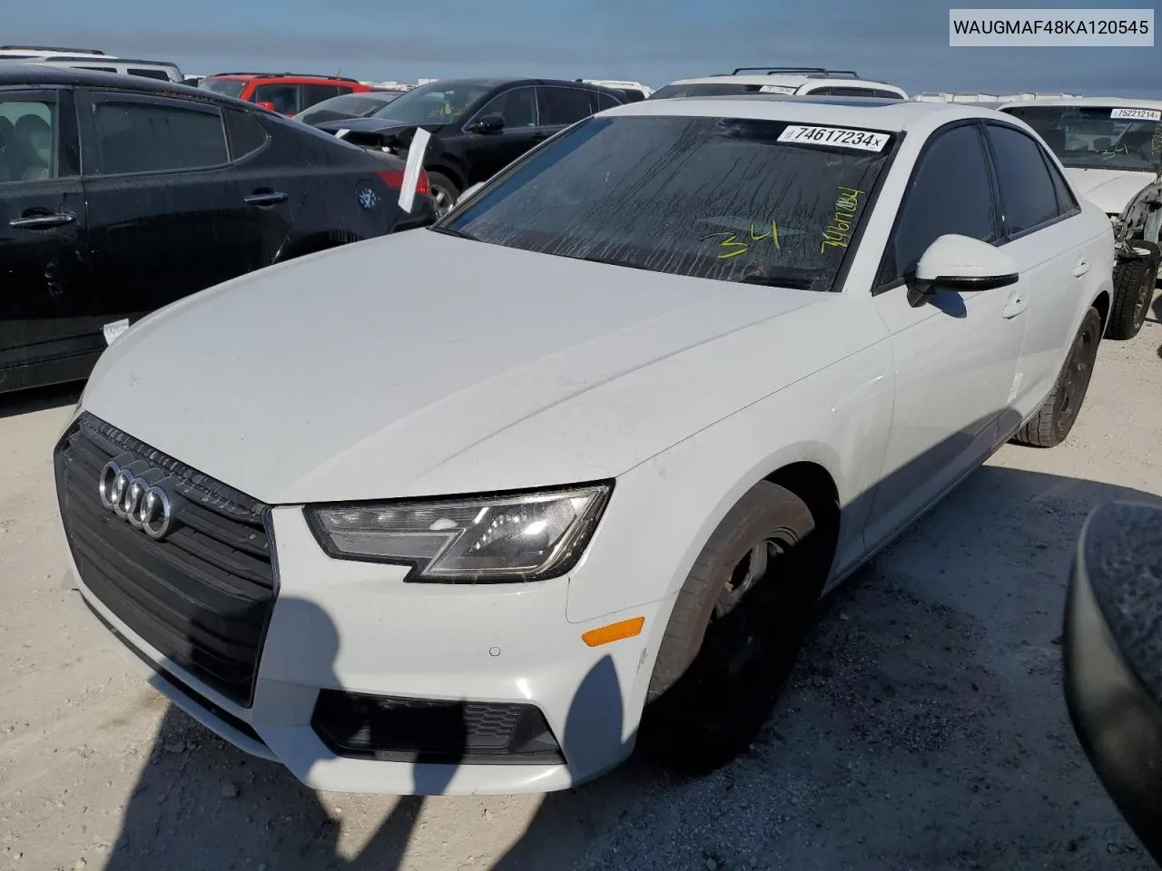 2019 Audi A4 Premium VIN: WAUGMAF48KA120545 Lot: 74617234