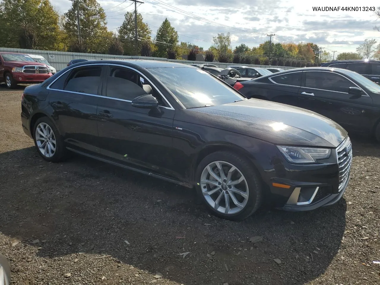 2019 Audi A4 Premium VIN: WAUDNAF44KN013243 Lot: 75019104