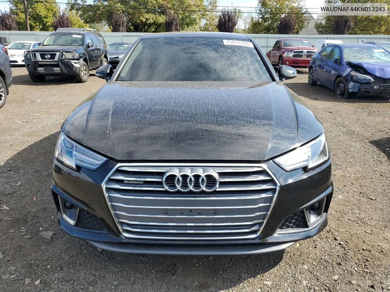 2019 Audi A4 Premium VIN: WAUDNAF44KN013243 Lot: 75019104