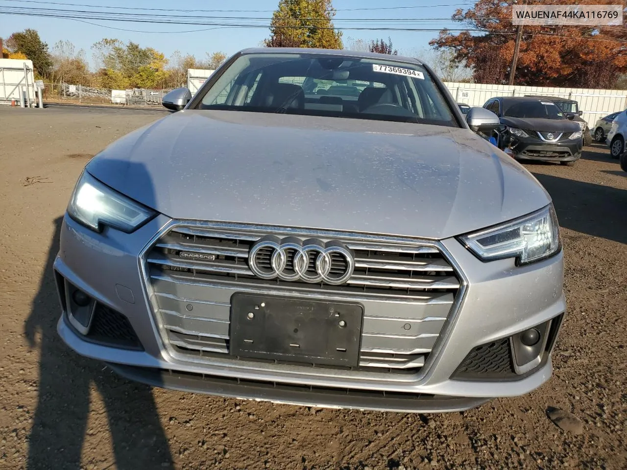 2019 Audi A4 Premium Plus VIN: WAUENAF44KA116769 Lot: 77369394