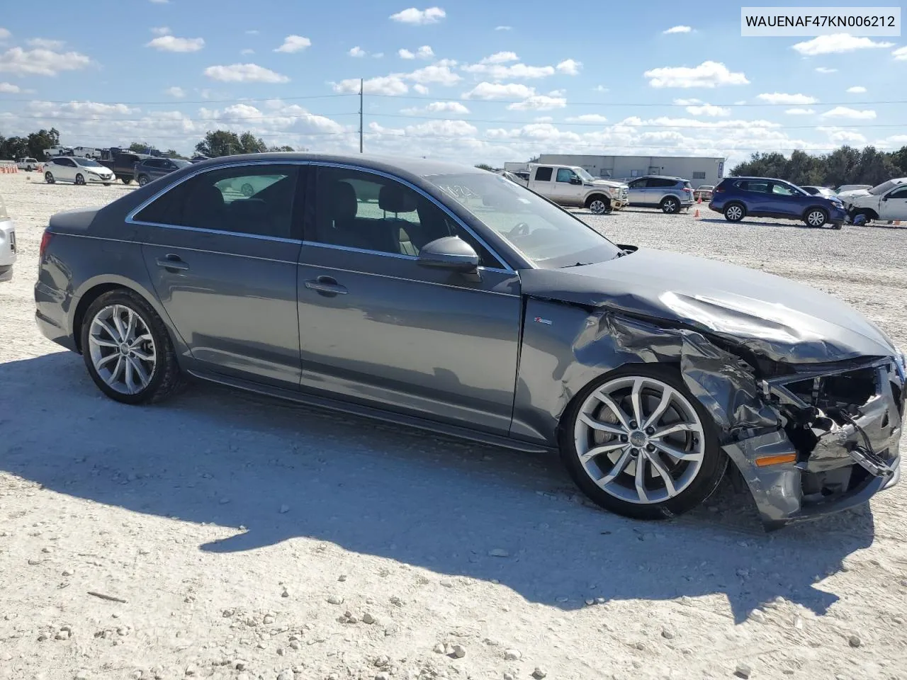 2019 Audi A4 Premium Plus VIN: WAUENAF47KN006212 Lot: 77852024