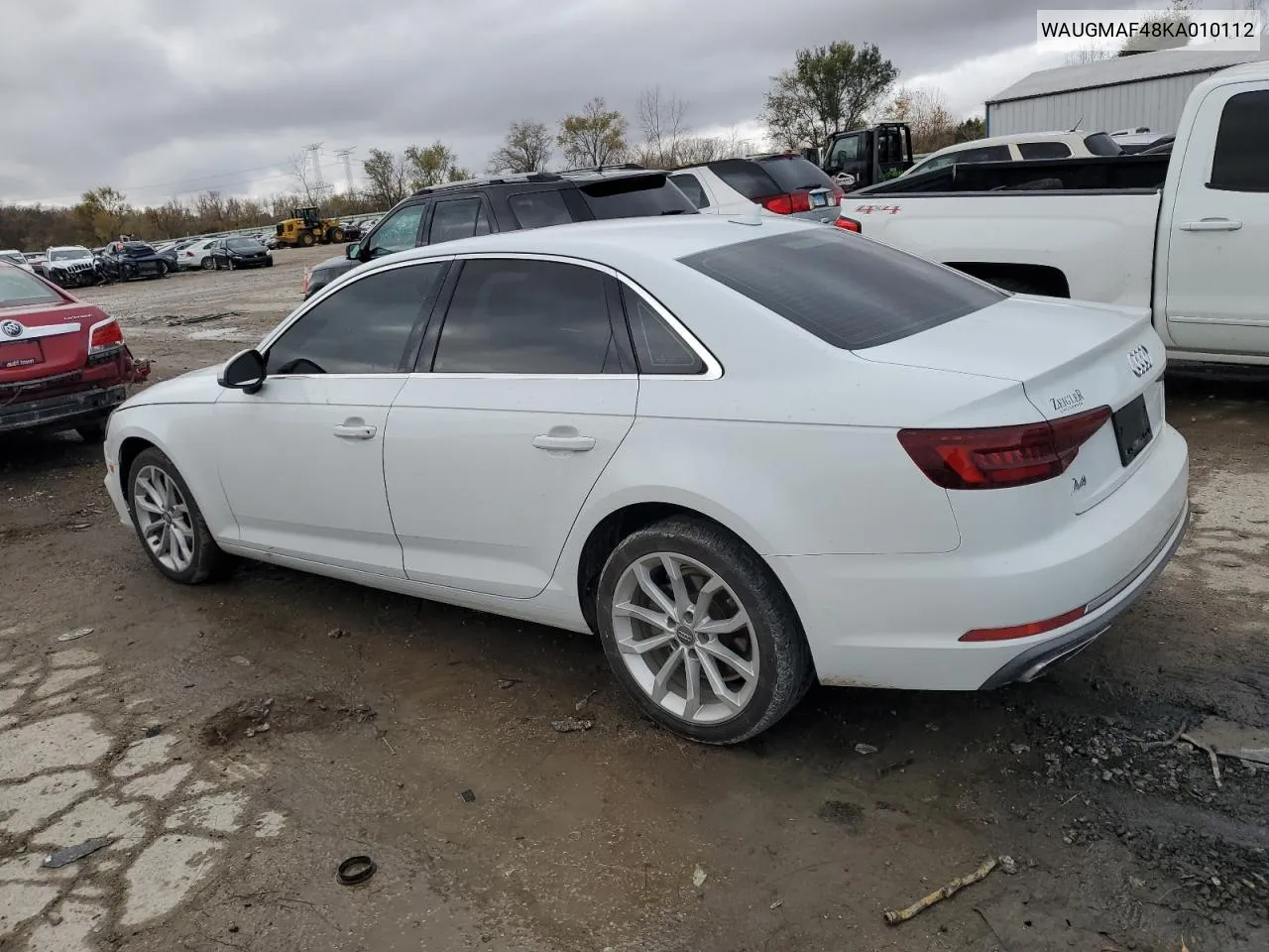 2019 Audi A4 Premium VIN: WAUGMAF48KA010112 Lot: 78136674