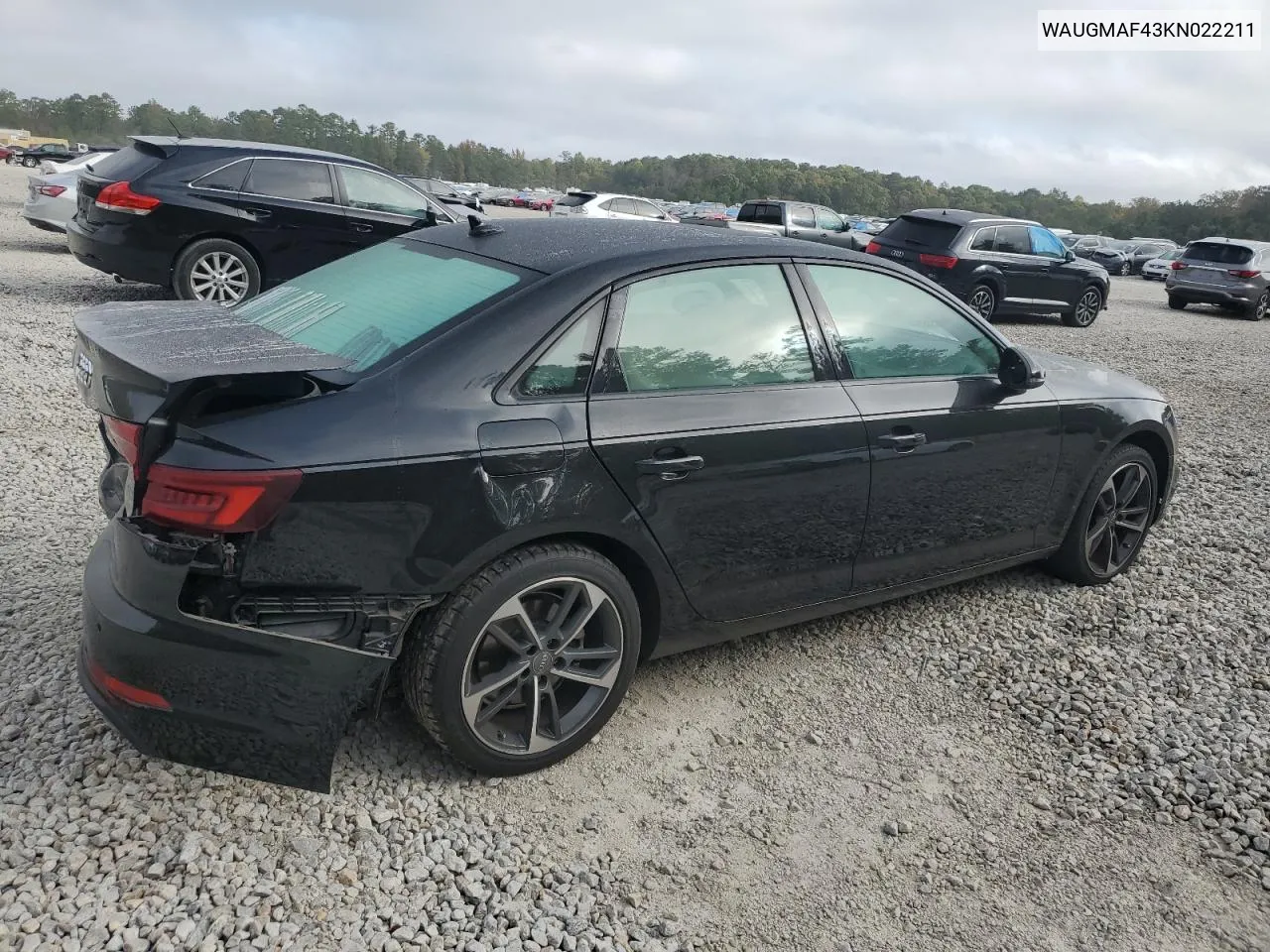 2019 Audi A4 Premium VIN: WAUGMAF43KN022211 Lot: 78724194