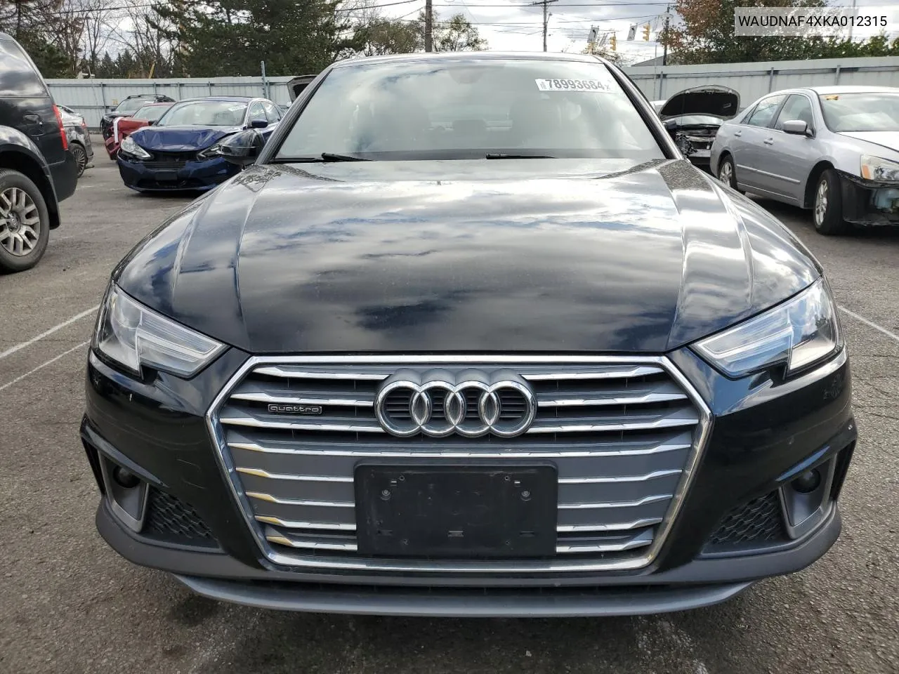 2019 Audi A4 Premium VIN: WAUDNAF4XKA012315 Lot: 78993684