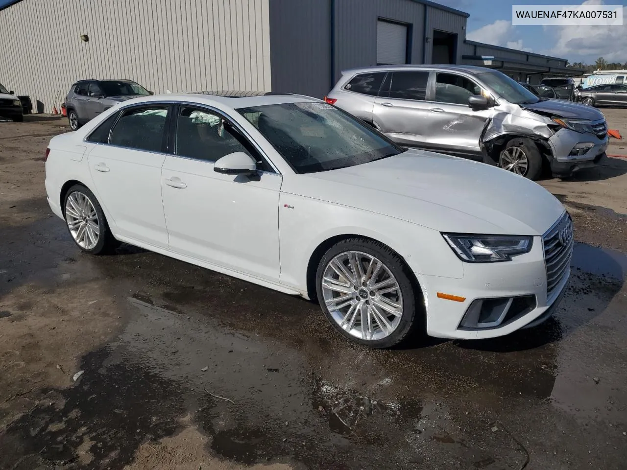 2019 Audi A4 Premium Plus VIN: WAUENAF47KA007531 Lot: 79008704