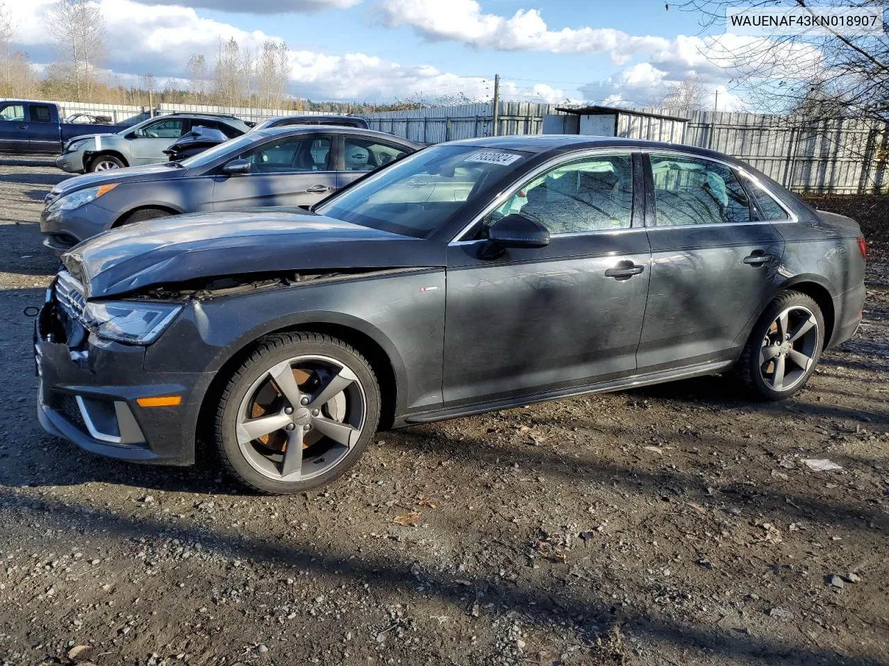 2019 Audi A4 Premium Plus VIN: WAUENAF43KN018907 Lot: 79320824