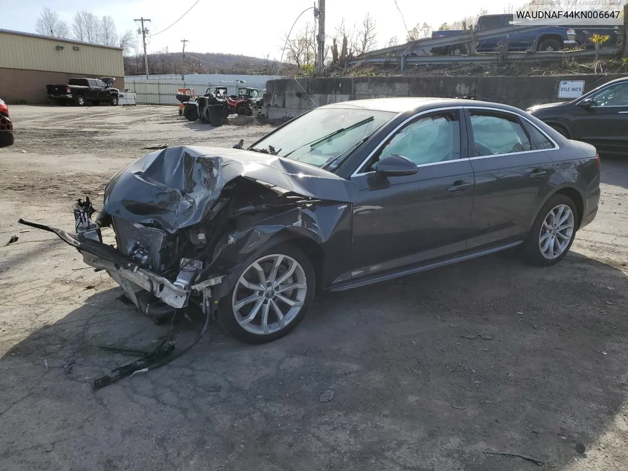 2019 Audi A4 Premium VIN: WAUDNAF44KN006647 Lot: 80487044