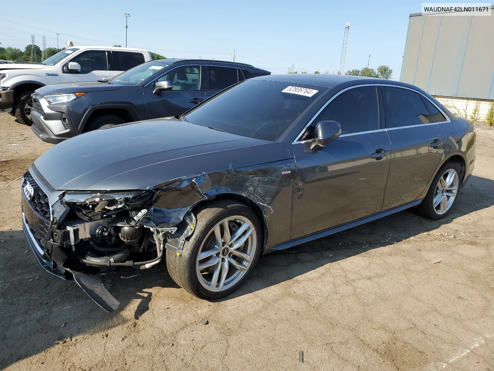 2020 Audi A4 Premium VIN: WAUDNAF42LN011671 Lot: 62806764