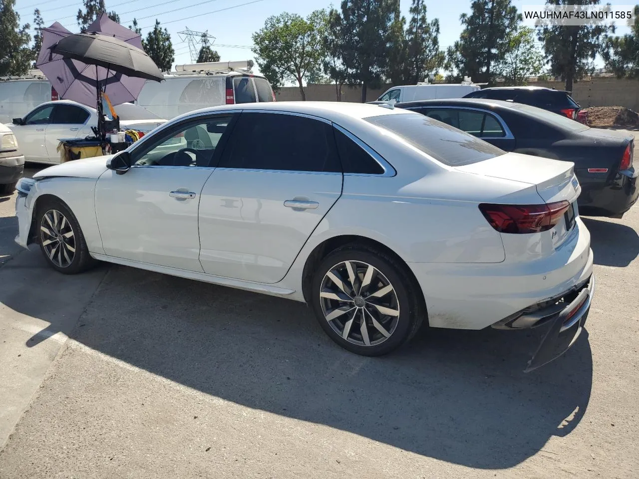 2020 Audi A4 Premium Plus VIN: WAUHMAF43LN011585 Lot: 63930074