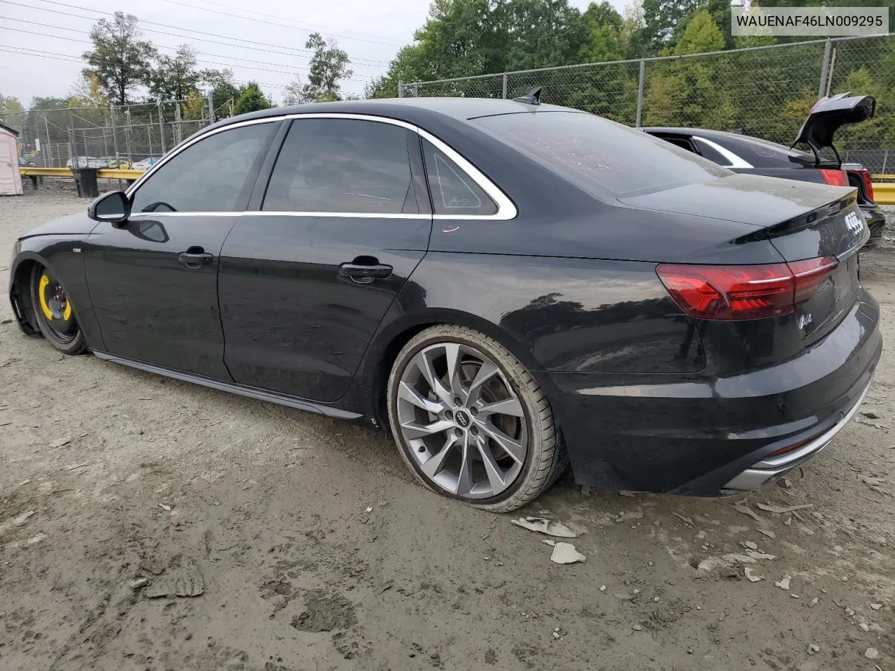 2020 Audi A4 Premium Plus VIN: WAUENAF46LN009295 Lot: 69079984