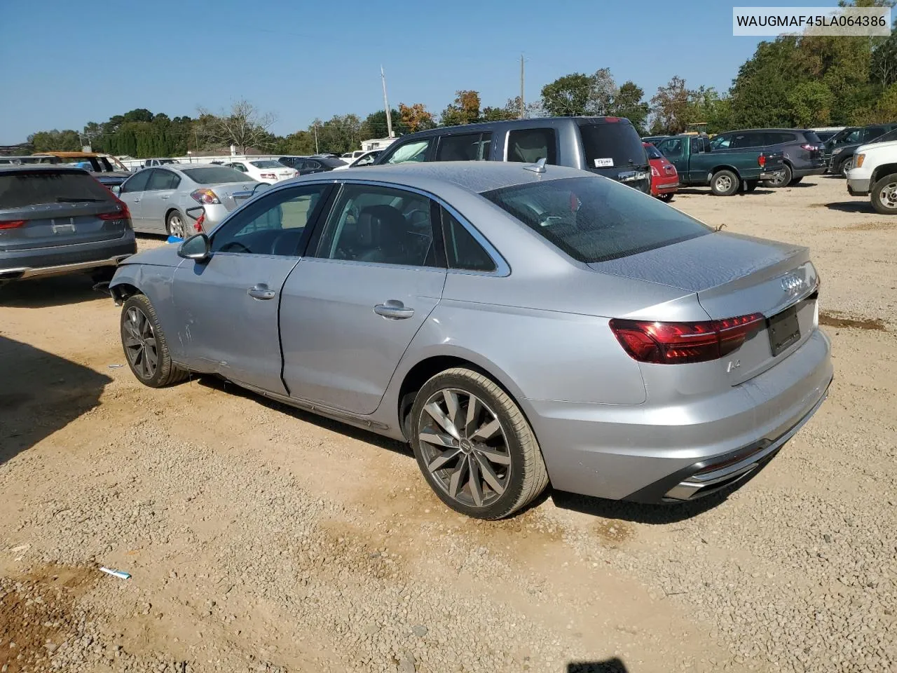 2020 Audi A4 Premium VIN: WAUGMAF45LA064386 Lot: 77855494