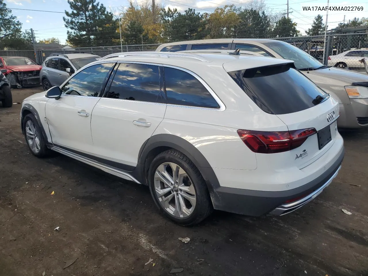 2021 Audi A4 Allroad Premium VIN: WA17AAF4XMA022769 Lot: 77647504