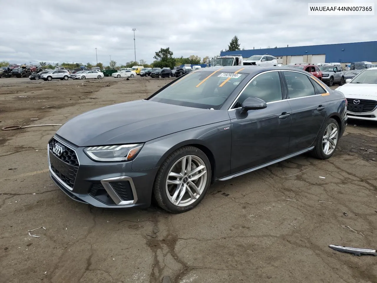 2022 Audi A4 Premium Plus 45 VIN: WAUEAAF44NN007365 Lot: 71929204