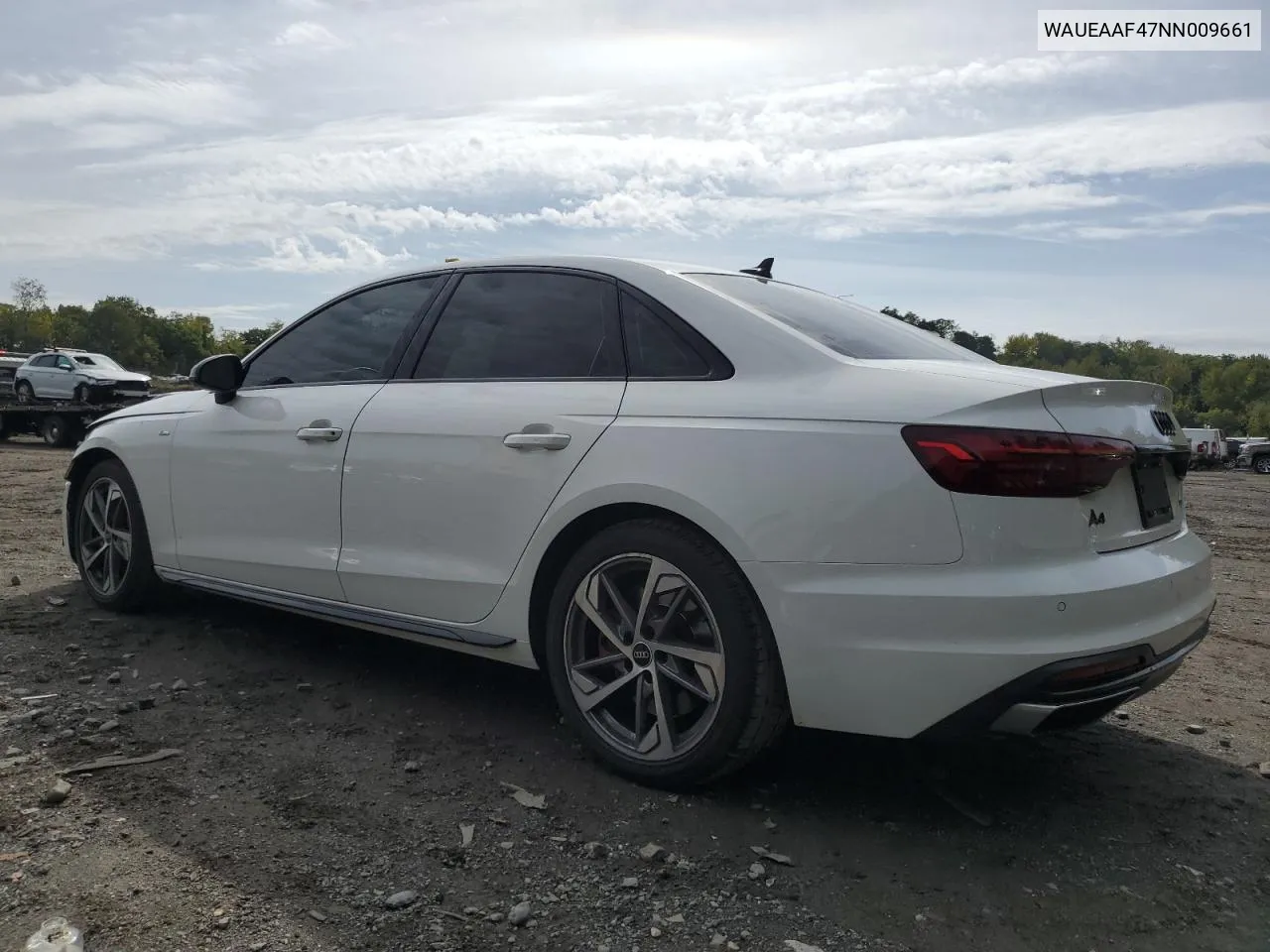 2022 Audi A4 Premium Plus 45 VIN: WAUEAAF47NN009661 Lot: 72021864