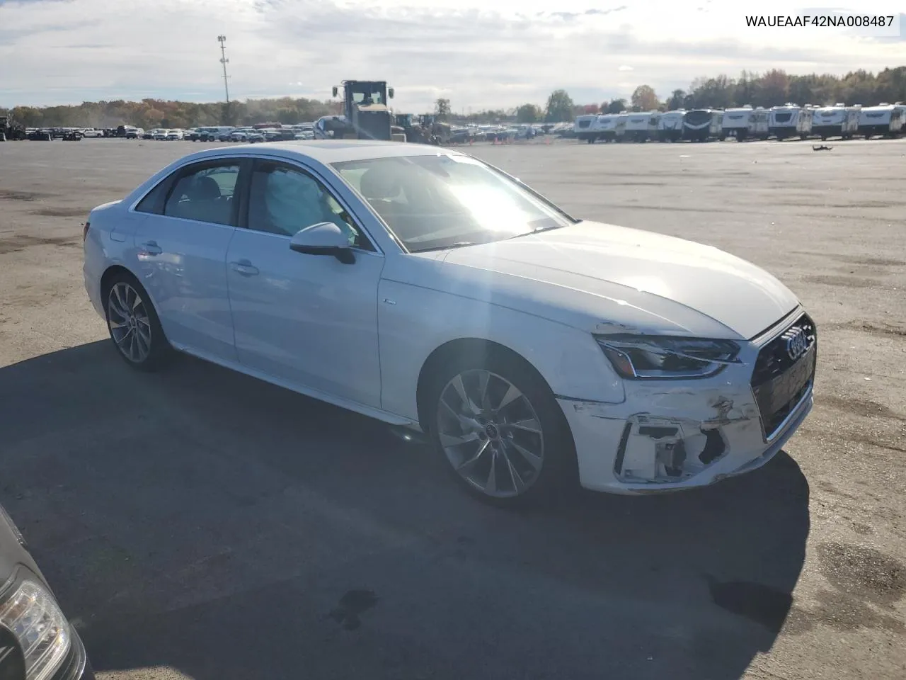 2022 Audi A4 Premium Plus 45 VIN: WAUEAAF42NA008487 Lot: 75442874