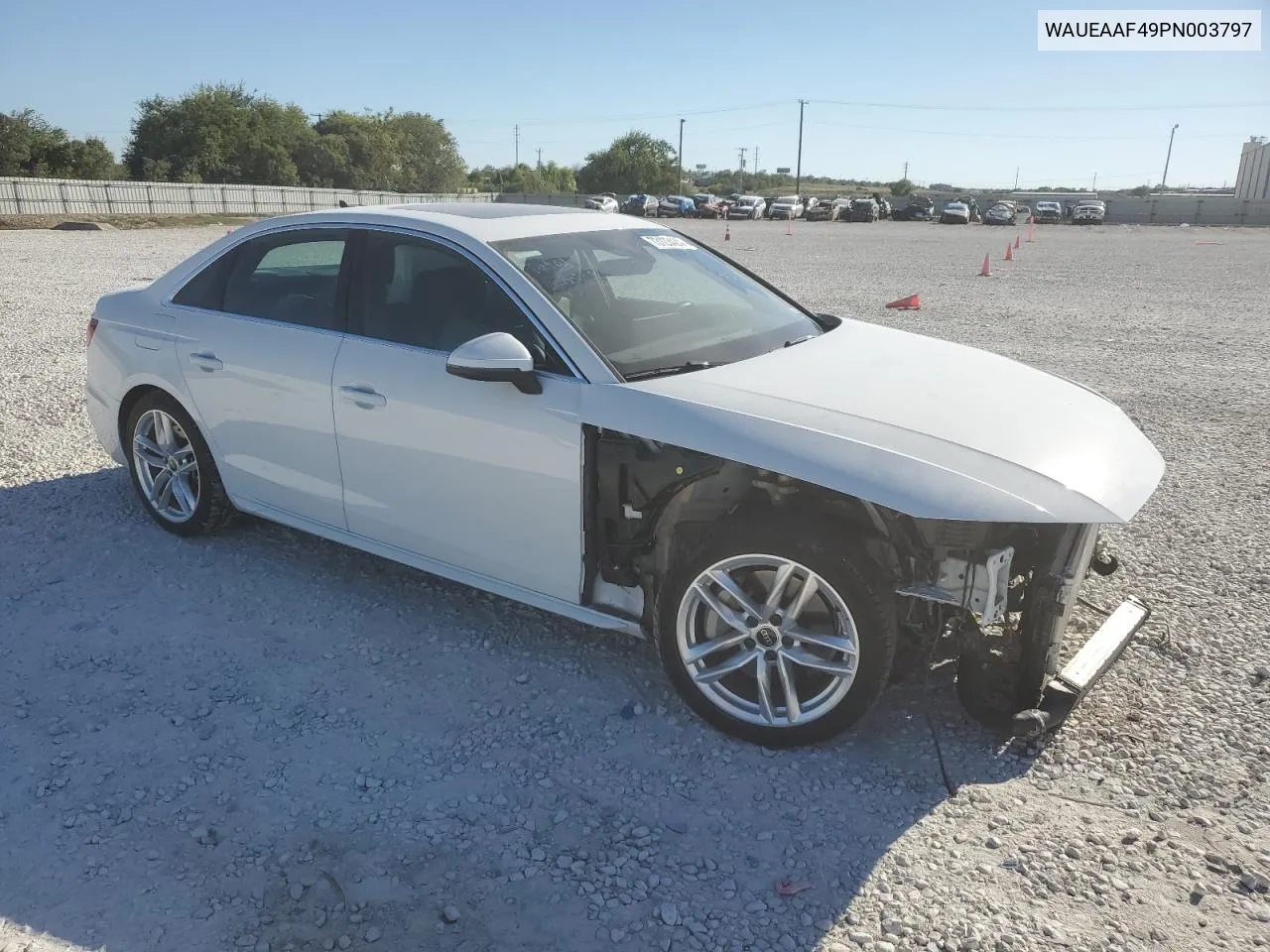 2023 Audi A4 Premium Plus 45 VIN: WAUEAAF49PN003797 Lot: 73123424