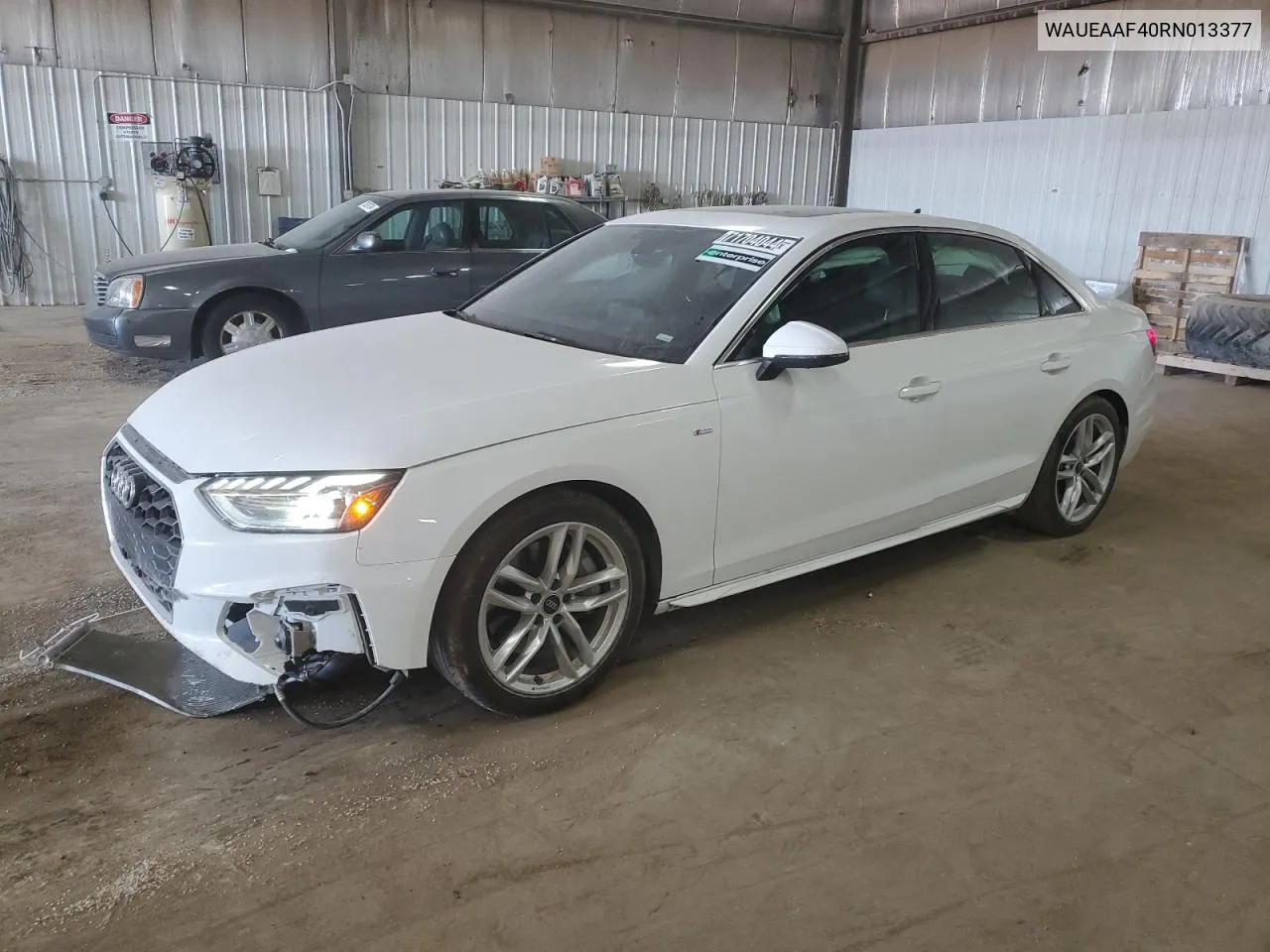 2024 Audi A4 Premium Plus 45 VIN: WAUEAAF40RN013377 Lot: 71704044