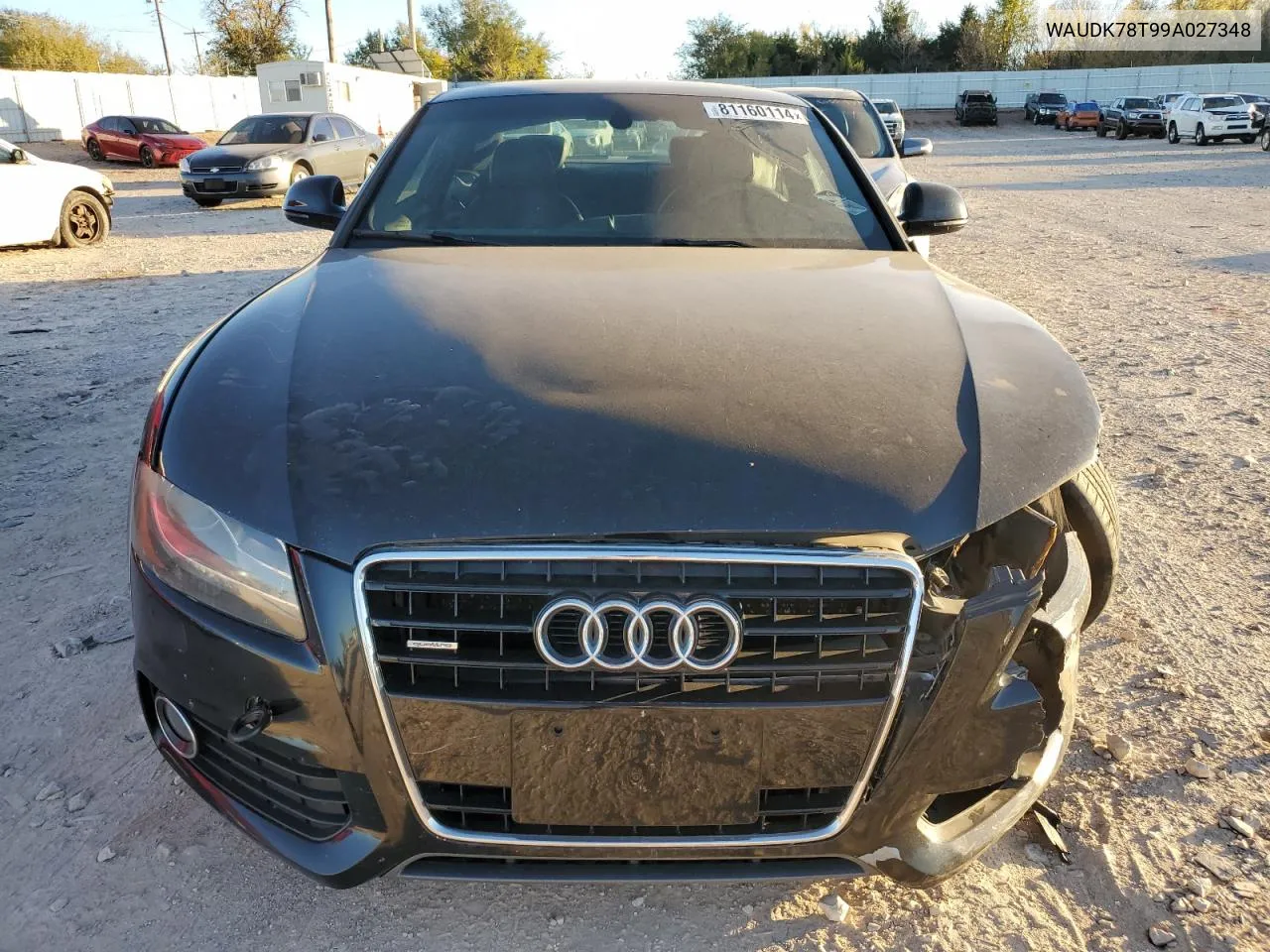 2009 Audi A5 Quattro VIN: WAUDK78T99A027348 Lot: 81160114